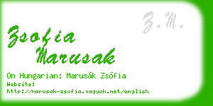 zsofia marusak business card